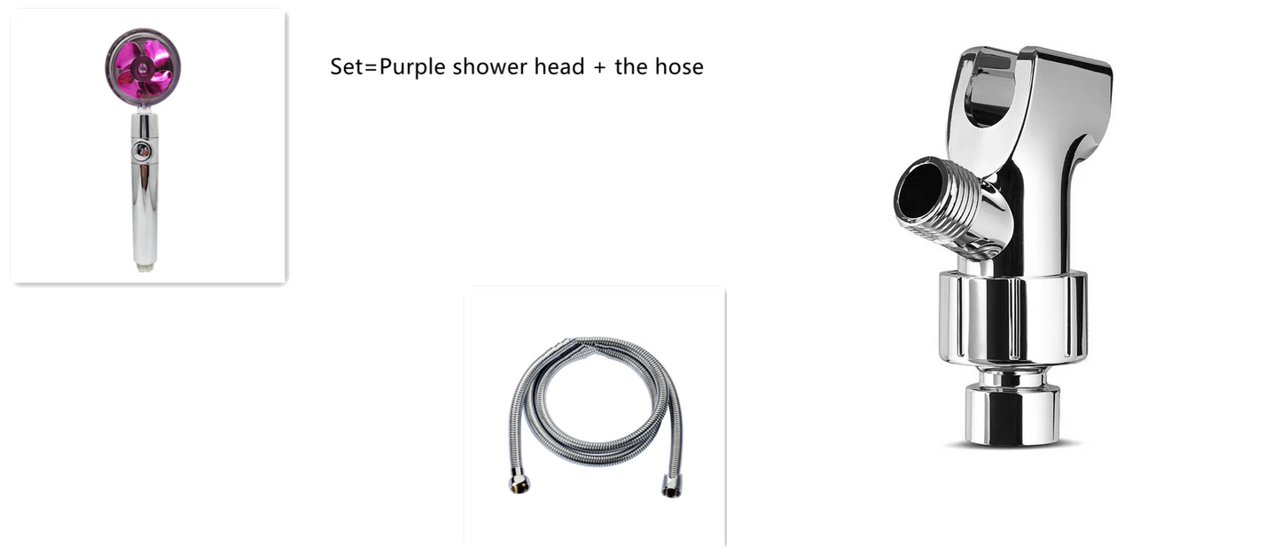 Shower Head Water Saving Flow 360 Degrees Rotating With Small Fan High Pressure Spray Nozzle Bathroom Accessories