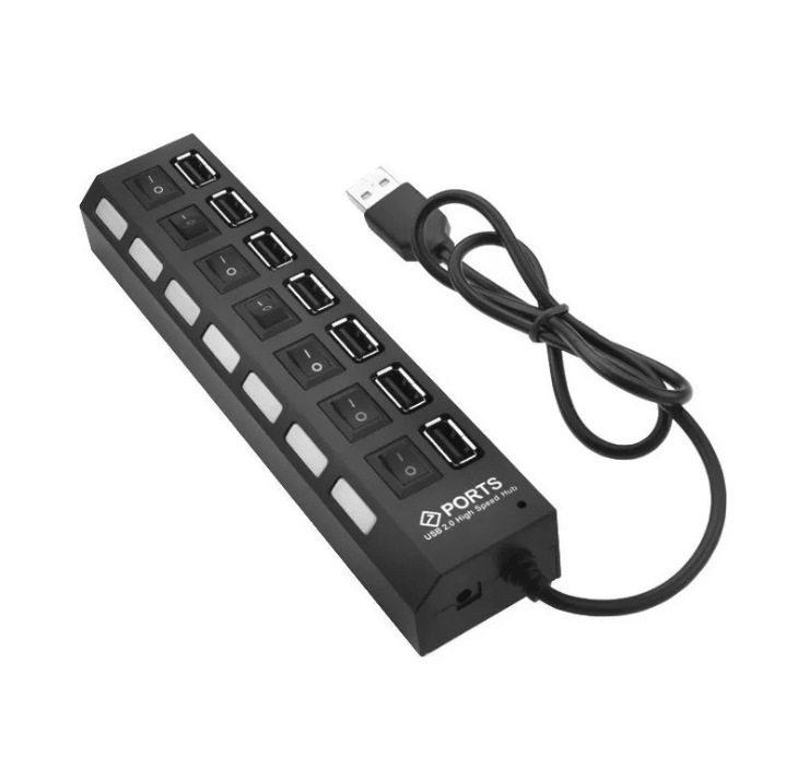 USB Express 7™ - 7-Port Data and Power Hub black