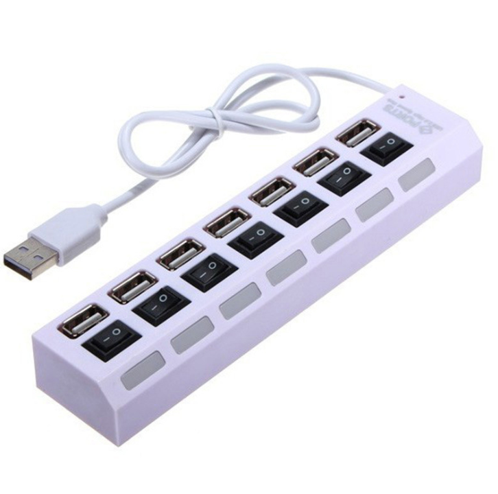 USB Express 7™ - 7-Port Data and Power Hub white