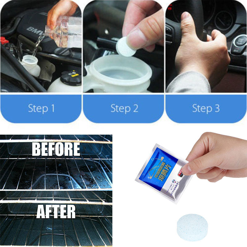 Wiper Tablets for Car Window Cleaning - Streak-Free Clarity