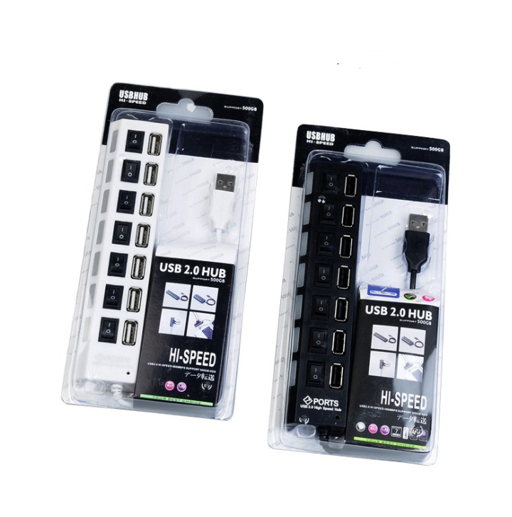USB Express 7™ - 7-Port Data and Power Hub in packaging