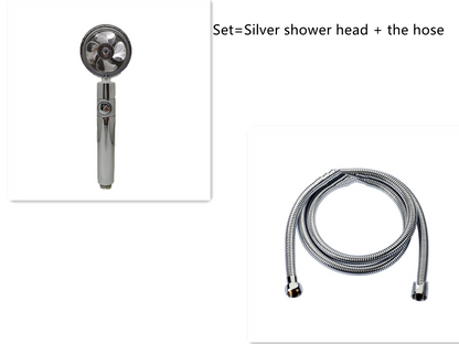 Shower Head Water Saving Flow 360 Degrees Rotating With Small Fan High Pressure Spray Nozzle Bathroom Accessories