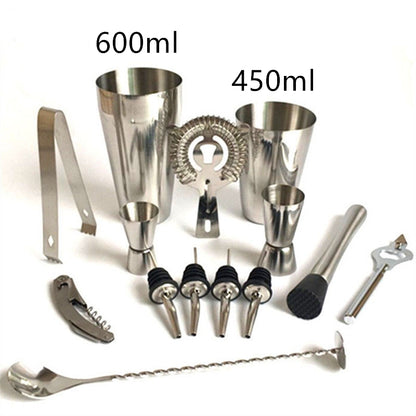 CocktailCrafter™ - Cocktail Kit 12 piece silver