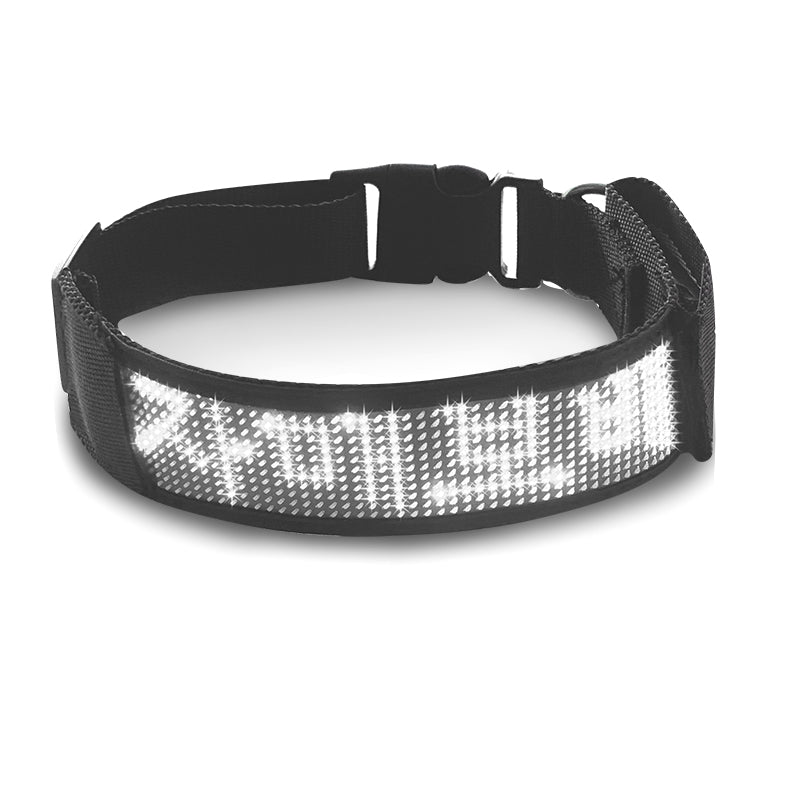 Light-Up Pet Collar - Customizable Display Options