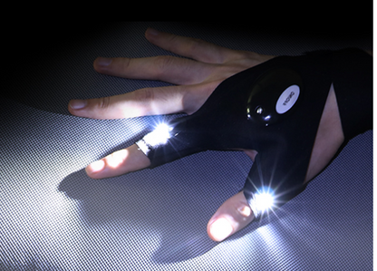 LED Flashlight Gloves - Hands-Free Lighting