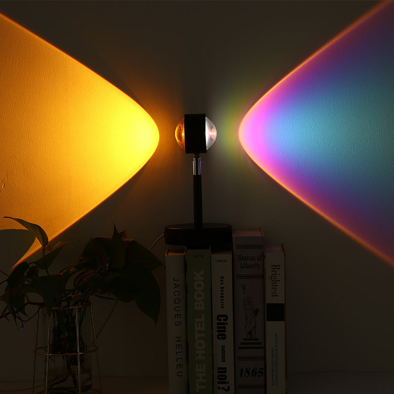 SunSetGo™ - Double Delight LED Lamp displaying yellow and purple