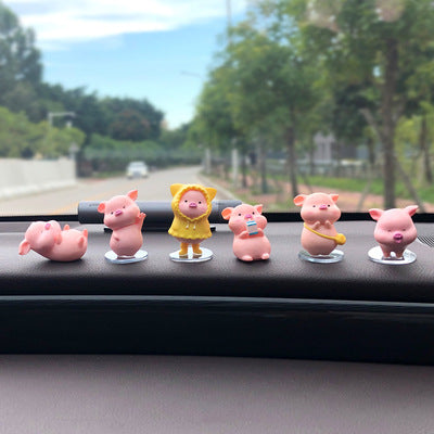 Piggy ornaments for car dashboards