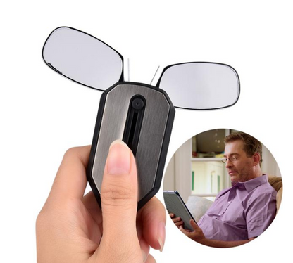 Adjustable Nose Clip Reading Glasses - Front View