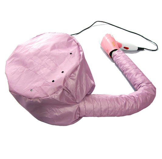 Bonnet Hair Dryer pink with hair dryer