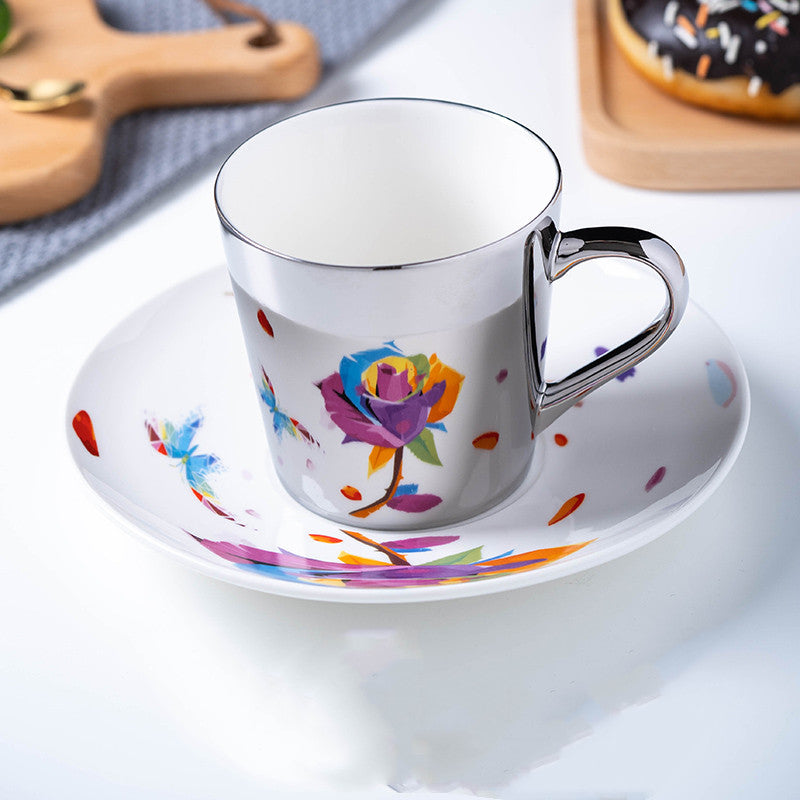 Autumn Illusions™ - Artistic Reflection Tea Cups white and rose