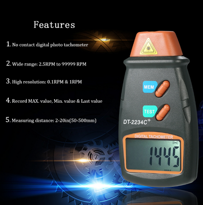 Versatile Electronic Tachometer - Wide Measuring Range for Enhanced Industrial Performance
