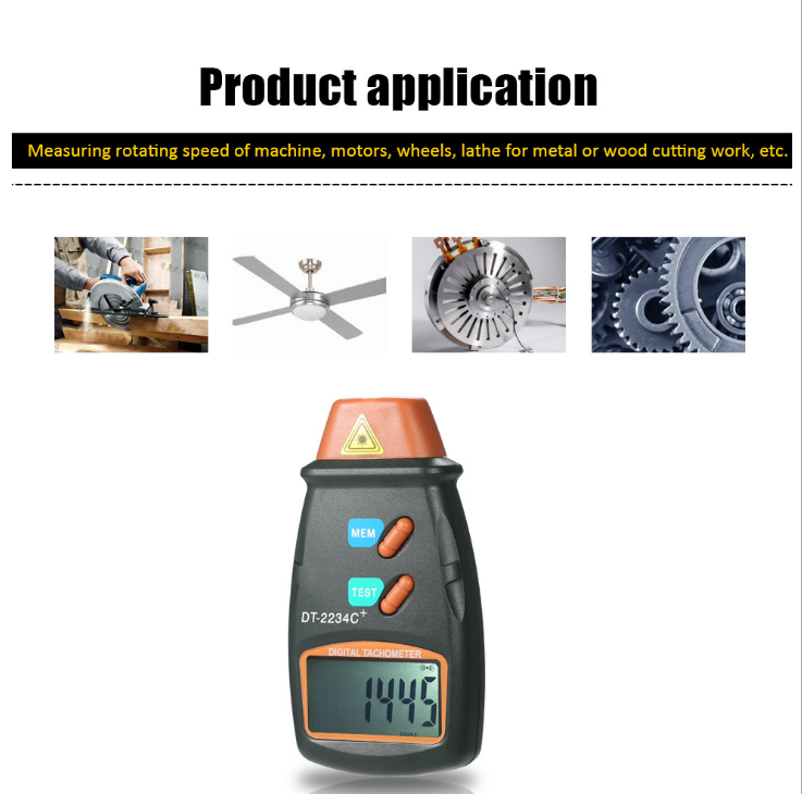 Digital Tachometer - Efficient RPM Measurement Tool for Precision Industrial Applications