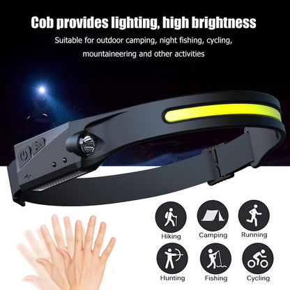 COB Riding Headlamp - Hands-Free Outdoor Lighting