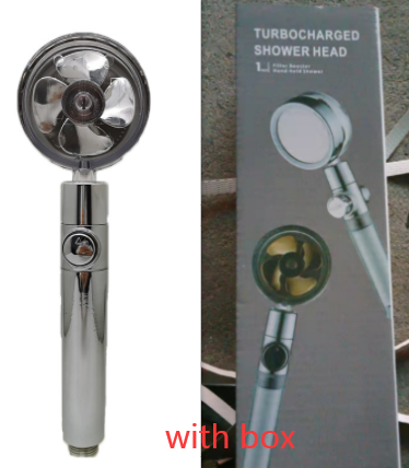 Shower Head Water Saving Flow 360 Degrees Rotating With Small Fan High Pressure Spray Nozzle Bathroom Accessories