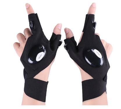 Monochrome LED Flashlight Gloves