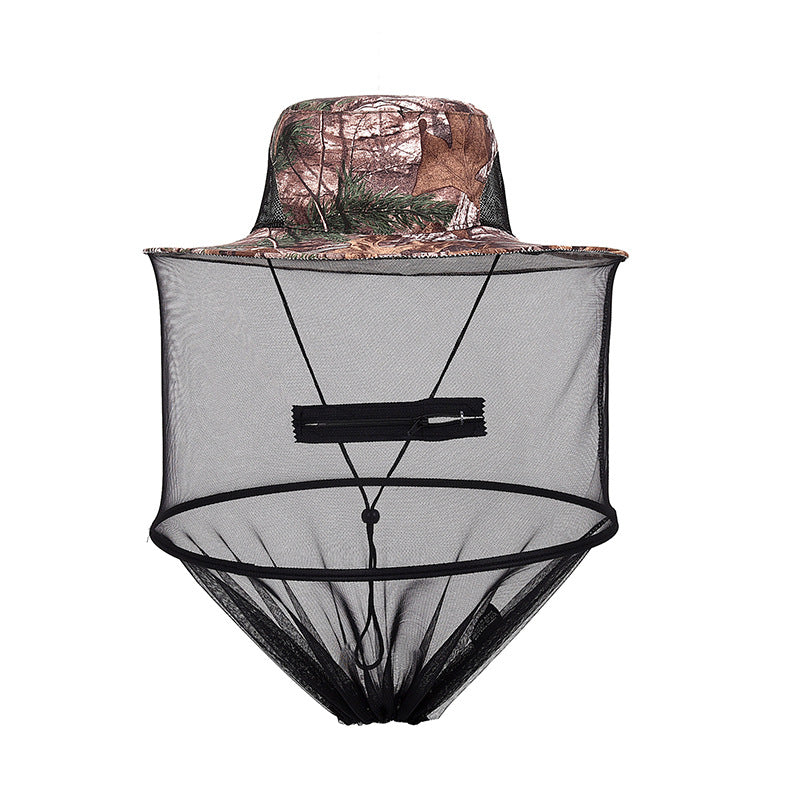 Sun Hat with Mosquito Netting Fishing Jungle Camouflage