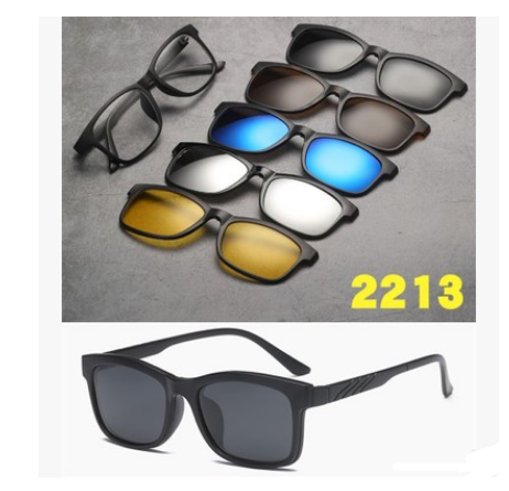 Stylish 5-in-1 magnetic polarized sunglasses