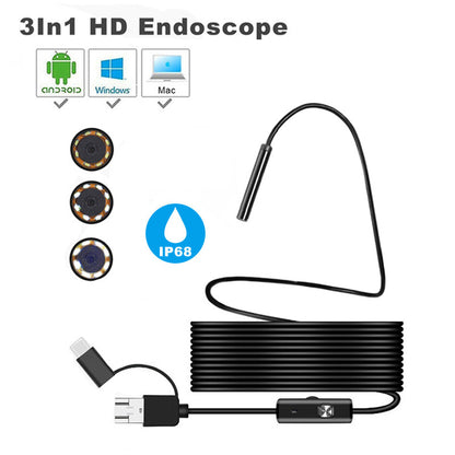 Multi-Platform Compatibility 3 In 1 hd Endoscope