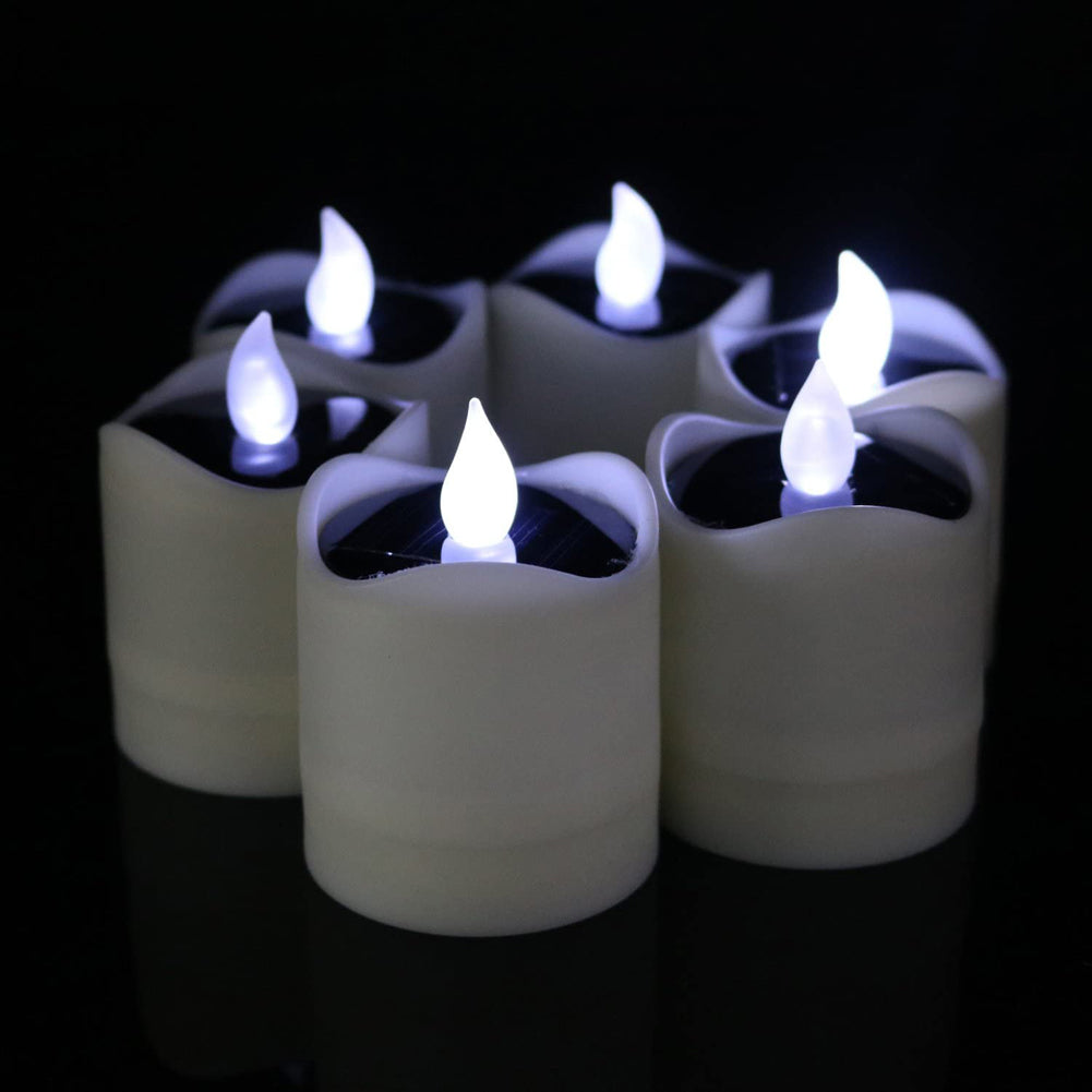 Waterproof Rechargeable Solar Candle Set