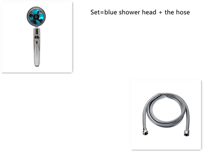 Shower Head Water Saving Flow 360 Degrees Rotating With Small Fan High Pressure Spray Nozzle Bathroom Accessories