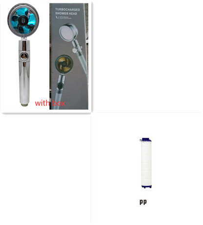 Shower Head Water Saving Flow 360 Degrees Rotating With Small Fan High Pressure Spray Nozzle Bathroom Accessories