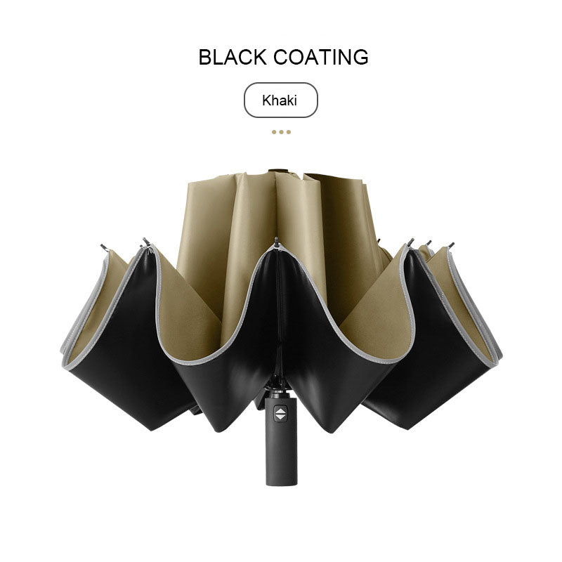 Innovative Inverted Self-Closing Umbrella color khaki