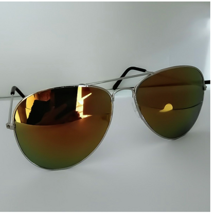 Colorful Silver Lens Shades Dustproof Sunglasses