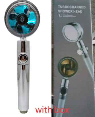 Shower Head Water Saving Flow 360 Degrees Rotating With Small Fan High Pressure Spray Nozzle Bathroom Accessories