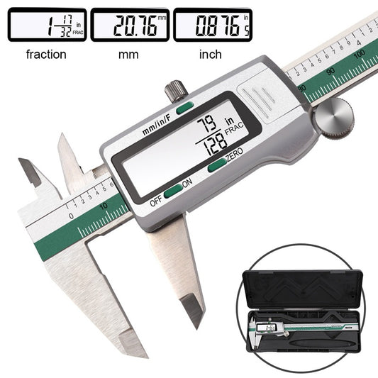 Precision Vernier Caliper with Vernier Scale - Digital Display and Stainless Steel Body