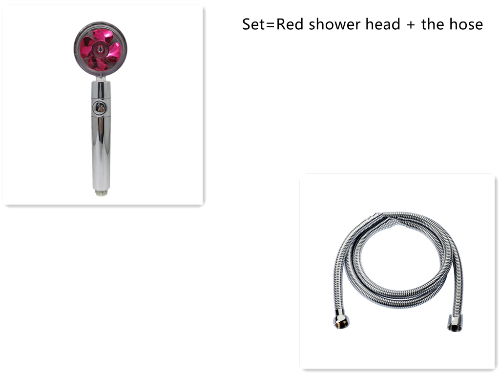 Shower Head Water Saving Flow 360 Degrees Rotating With Small Fan High Pressure Spray Nozzle Bathroom Accessories