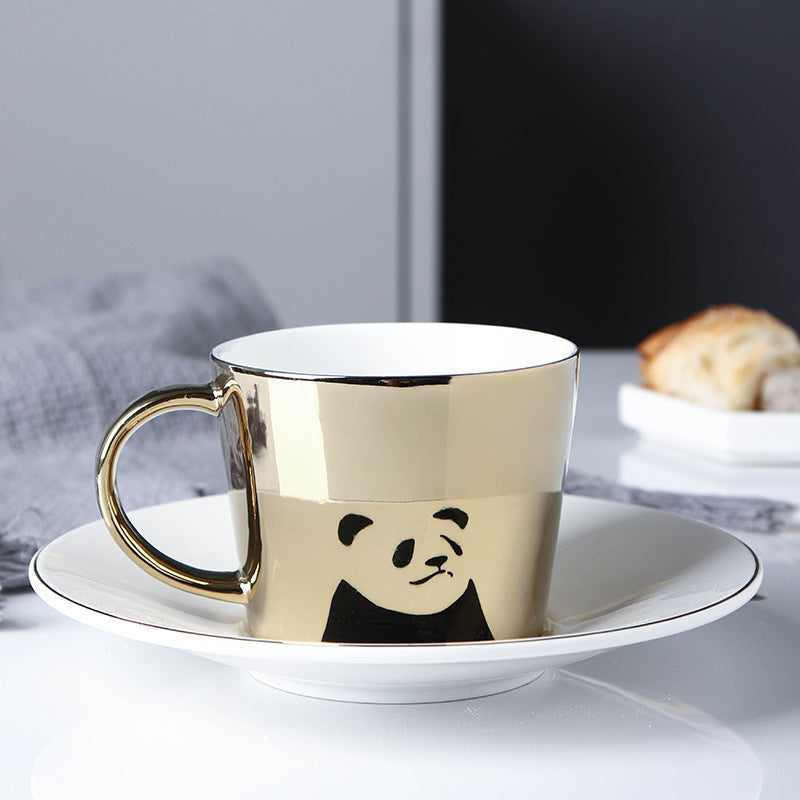 MirageMugger™ | Porcelain Mug with Animal Reflections Panda