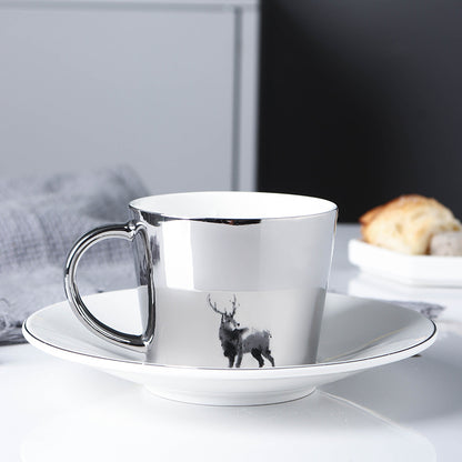 MirageMugger™ | Porcelain Mug with Animal Reflections