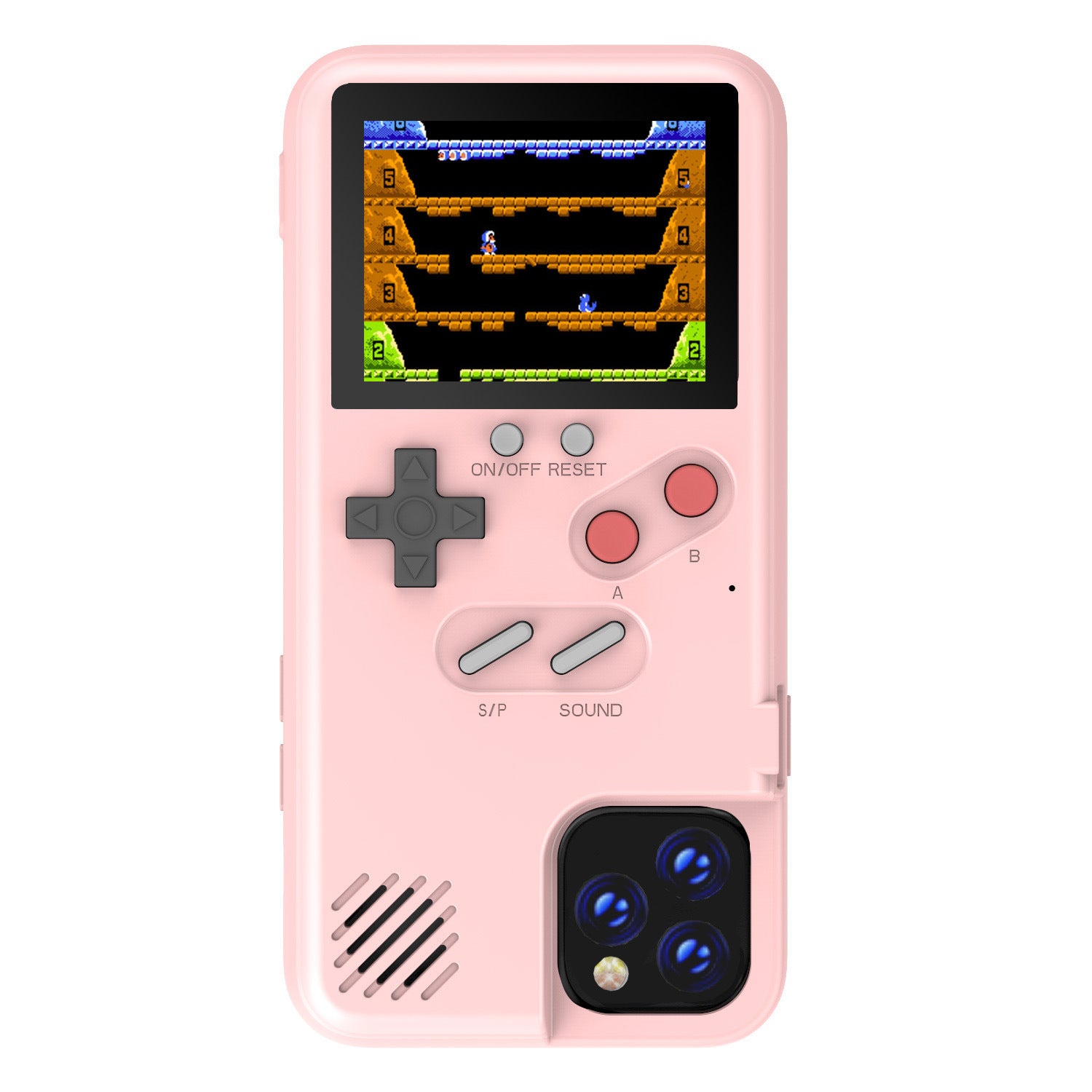 Protective Phone Case with Old-School Games | GameShield™ pink
