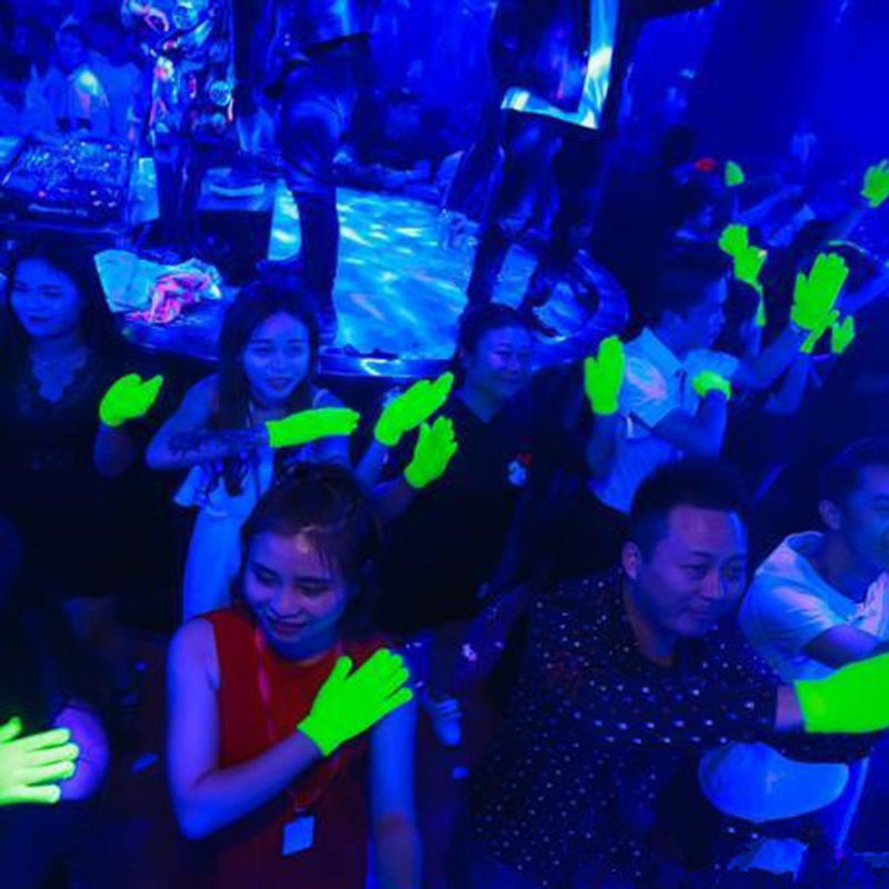 Fluorescent Glove for Work Safety and Exciting Events at a dance party