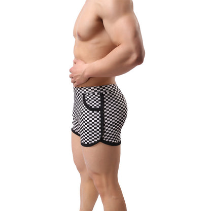 Chequered Flag Plaid Men's Underwear Casual