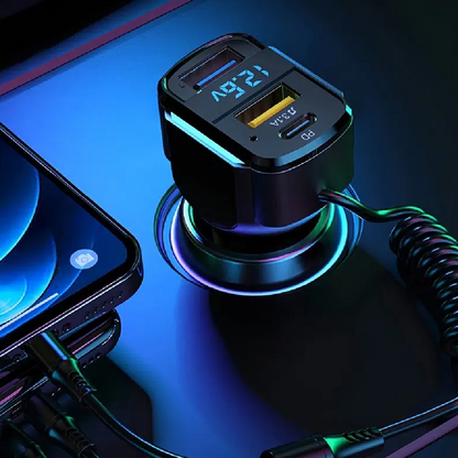 3-in-1 Fast Car Charger Front View