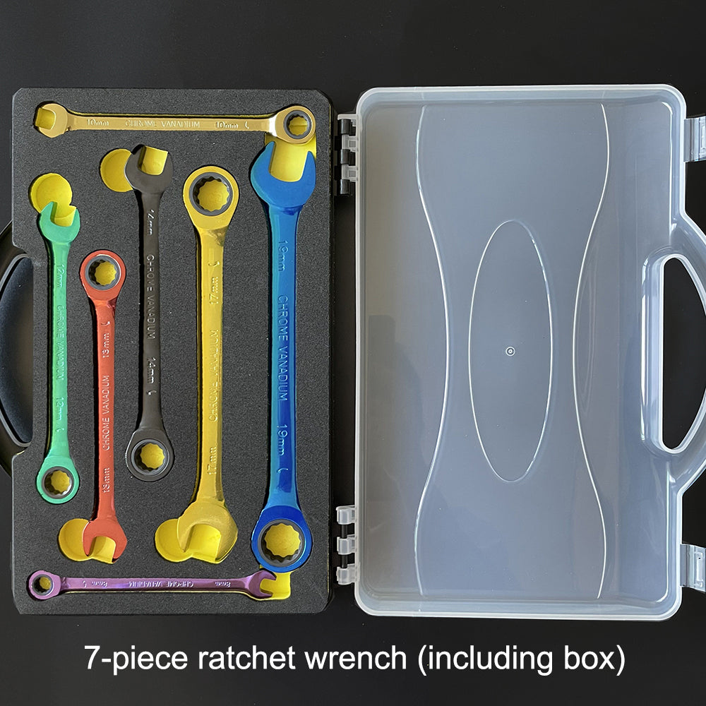 Combination Tool Kit with Color-Coded Ratchets