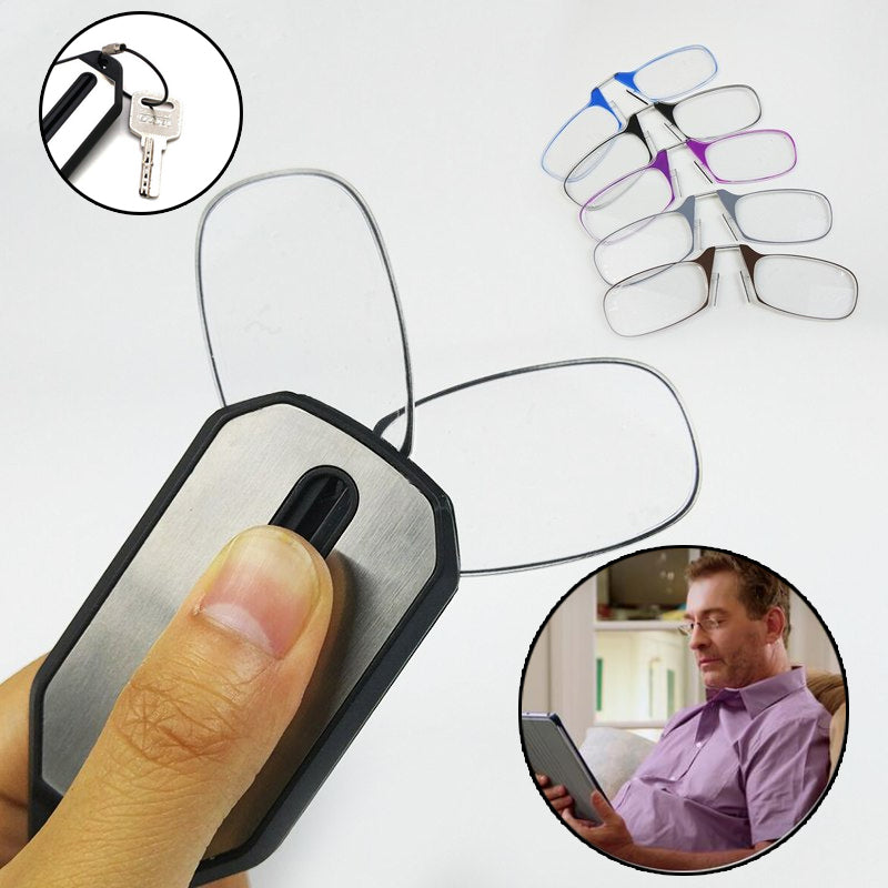 Portable Nose Clip Reading Glasses - Business Style