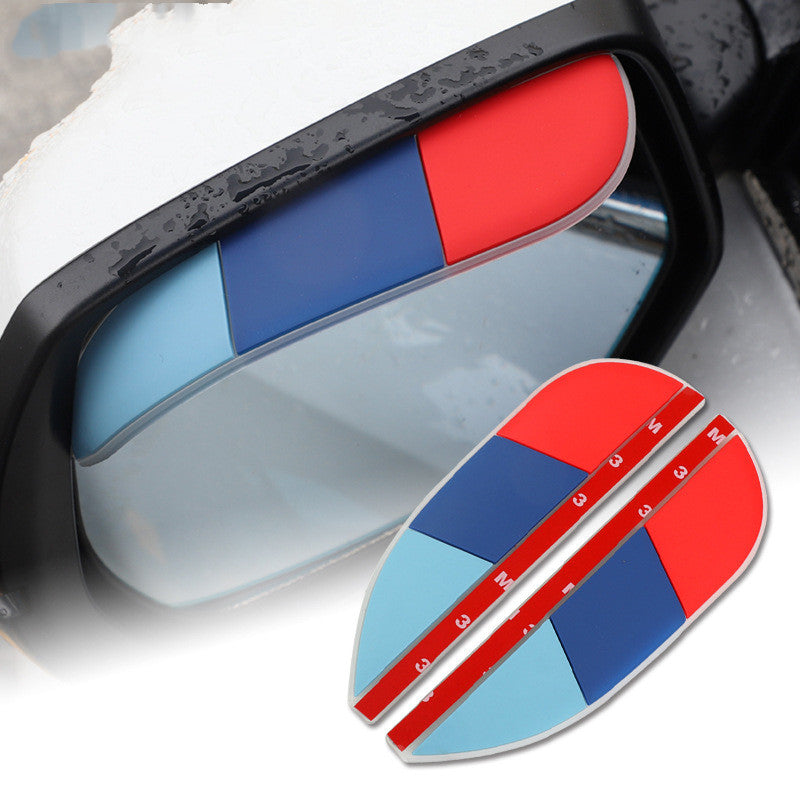 Rear View Mirror Rain Eyebrow - Cartoon Multicolor Design